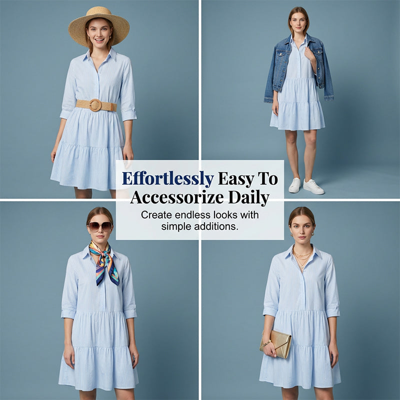 Gluschwein - 😍Zeitlich begrenzter Rabatt 49% 💥Lässiges Stufenhemdkleid für Damen