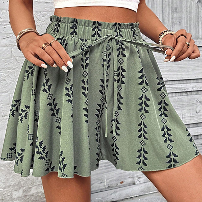 🔥Begrenzte Zeit 49% Rabatt 💥Damen-Shorts mit Bohème-Print und hohem Bund