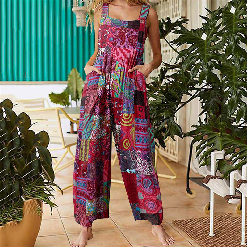Gluschwein - 🌼 Flowy, Fun & Totally You! Women’s Printed Wide-Leg Overalls