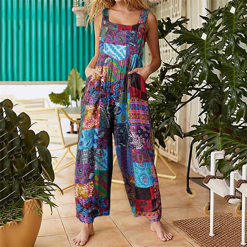 Gluschwein - 🌼 Flowy, Fun & Totally You! Women’s Printed Wide-Leg Overalls