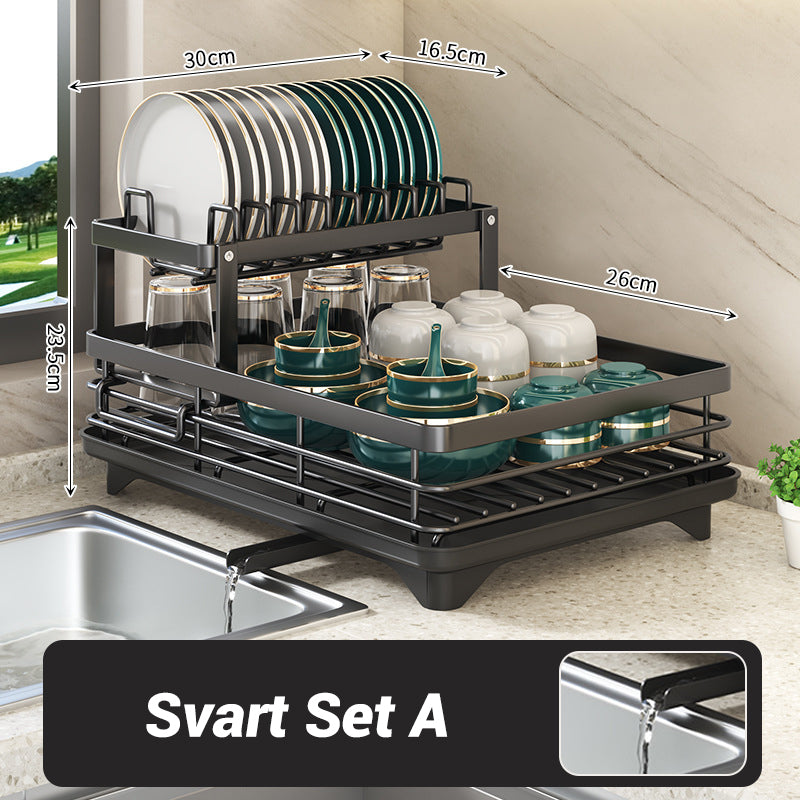 🔥50% Rabatt jetzt！🧺Zweistöckiges Geschirrständer-Set für die Küche