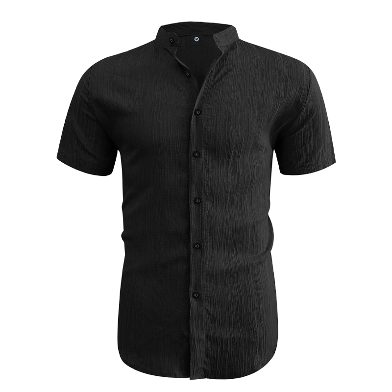 👔 50% RABATT! 🌞 Herren Sommer Stehkragen Kurzarmhemd – Atmungsaktives Material, Moderner Schnitt & Ideal Für Freizeit & Arbeit 💼