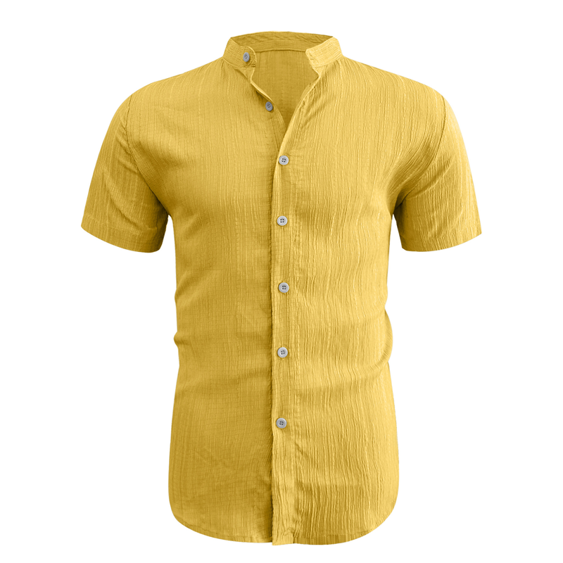 👔 50% RABATT! 🌞 Herren Sommer Stehkragen Kurzarmhemd – Atmungsaktives Material, Moderner Schnitt & Ideal Für Freizeit & Arbeit 💼