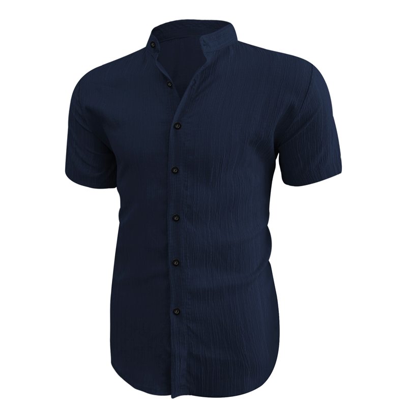 👔 50% RABATT! 🌞 Herren Sommer Stehkragen Kurzarmhemd – Atmungsaktives Material, Moderner Schnitt & Ideal Für Freizeit & Arbeit 💼