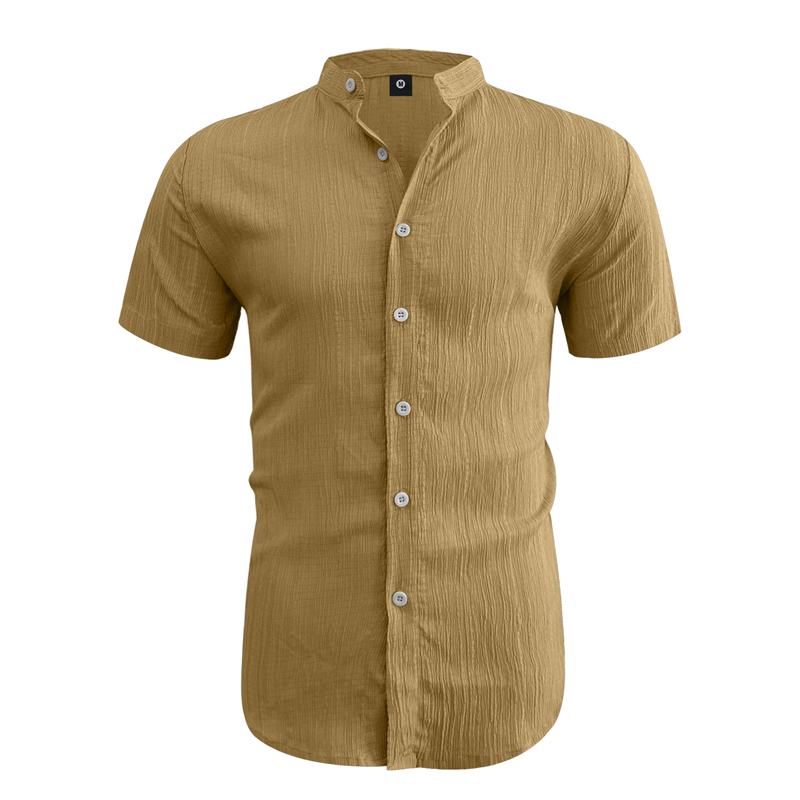 👔 50% RABATT! 🌞 Herren Sommer Stehkragen Kurzarmhemd – Atmungsaktives Material, Moderner Schnitt & Ideal Für Freizeit & Arbeit 💼