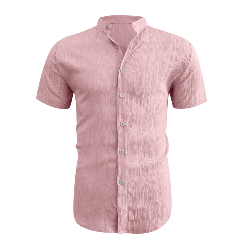 👔 50% RABATT! 🌞 Herren Sommer Stehkragen Kurzarmhemd – Atmungsaktives Material, Moderner Schnitt & Ideal Für Freizeit & Arbeit 💼