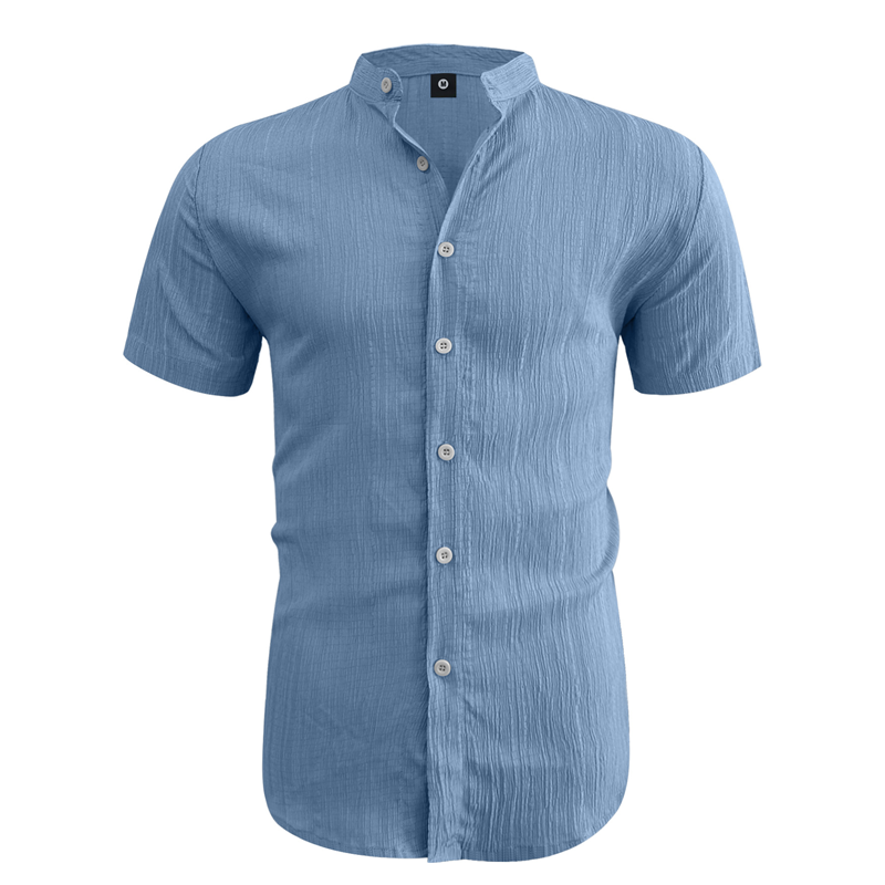 👔 50% RABATT! 🌞 Herren Sommer Stehkragen Kurzarmhemd – Atmungsaktives Material, Moderner Schnitt & Ideal Für Freizeit & Arbeit 💼