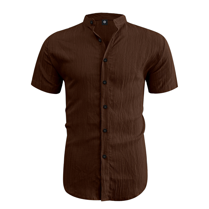 👔 50% RABATT! 🌞 Herren Sommer Stehkragen Kurzarmhemd – Atmungsaktives Material, Moderner Schnitt & Ideal Für Freizeit & Arbeit 💼
