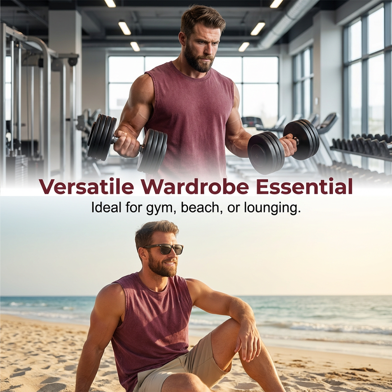 👕 50% RABATT! 🔥 Herren Vintage-gewaschenes Ärmelloses Tank Top – Atmungsaktiv, Leicht & Perfekt Für Einen Lässigen Sommerlook Oder Das Fitnessstudio 💪