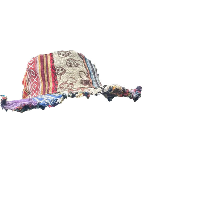 Gluschwein - 🔥Solange der Vorrat reicht 40 % Rabatt!🎉Bunter Patchwork-Hut aus Hanf mit Pilzmuster und Tasche