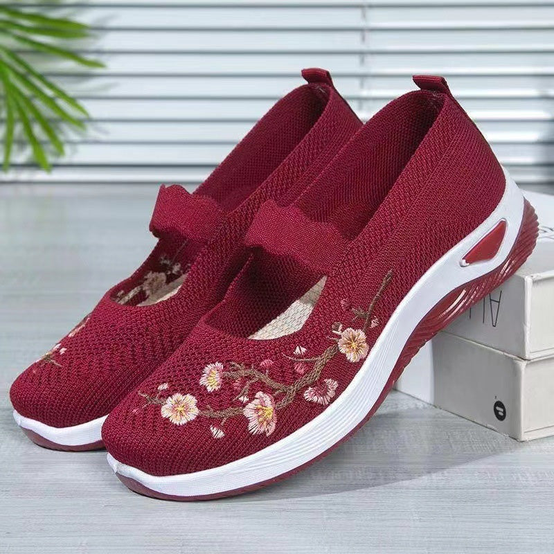 Gluschwein - 🥿 58% RABATT! 🔥 Freizeitliche Loafers mit Blumenstickerei aus Strickstoff – Bequem, elastisch & perfekt für Alltag, Büro oder Spaziergänge im Sommer 🌸