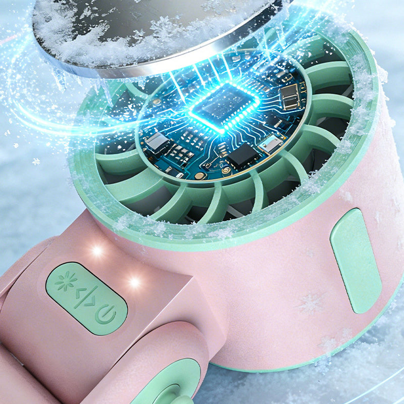 ❄️Faltbarer Handventilator mit Kühlplatte🌬️ Bleib jederzeit und überall kühl🌞