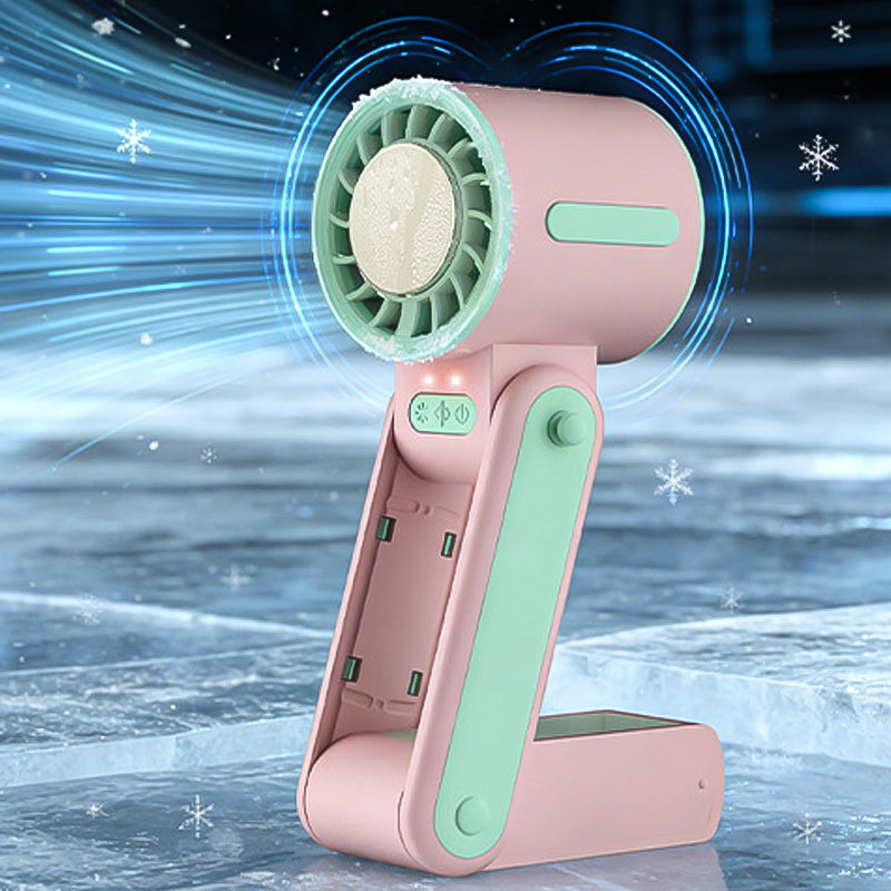❄️Faltbarer Handventilator mit Kühlplatte🌬️ Bleib jederzeit und überall kühl🌞