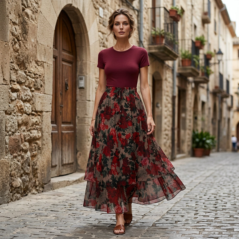 Kurzärmeliges Kleiderset für Damen