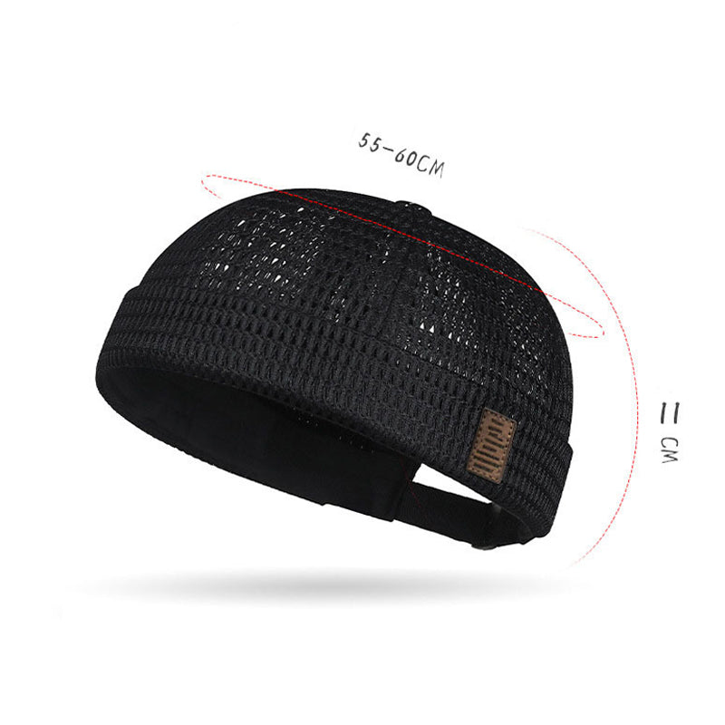 🔥 50% RABATT! 👒 Retro Brimless Cap – Atmungsaktives Mesh, Verstellbar, Ultra-Leicht 🌞