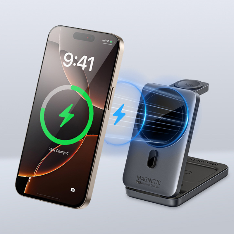 Gluschwein - 3-in-1 Foldable Magnetic Wireless Charger Stand
