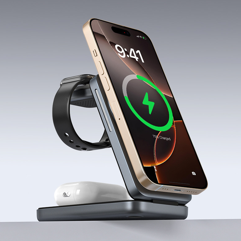 Gluschwein - 3-in-1 Foldable Magnetic Wireless Charger Stand