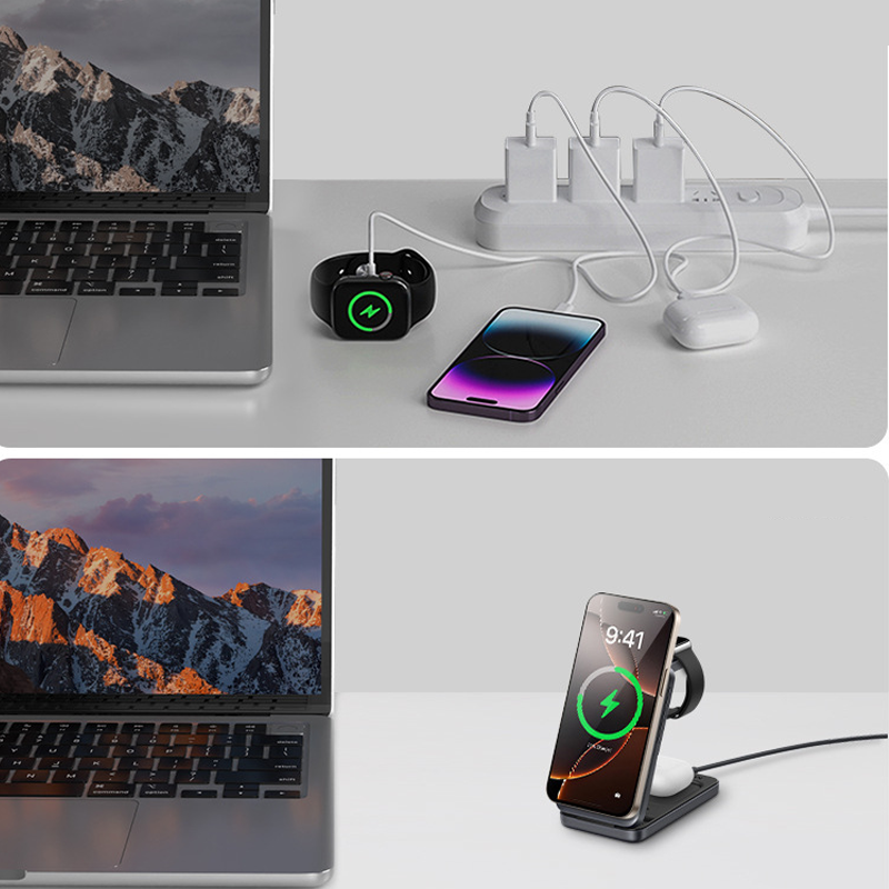 Gluschwein - 3-in-1 Foldable Magnetic Wireless Charger Stand
