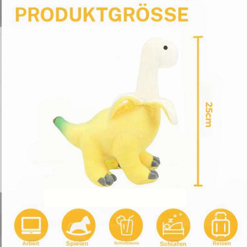 🔥Solange der Vorrat reicht 40 % Rabatt!🎉Bananen-Dinosaurier Plüschtier