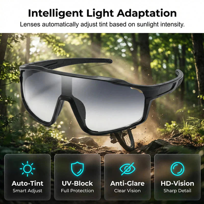 🌟Neu ab 2026: Bis zu 50 % Rabatt!🌟 Photochrome Sportbrille für den Outdoor-Einsatz