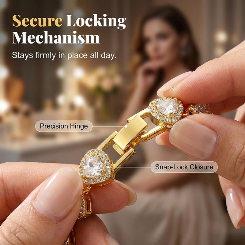 Gluschwein - 💍 Muttertagsangebot 💎 Glitzernde Herzanhänger-Halskette – mit Diamanten besetzt, in Gold/Silber, verstellbare Länge – perfektes Geschenk 💖