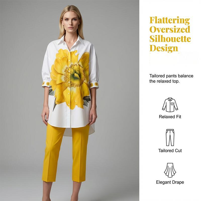 👗🌸 50% RABATT + KOSTENLOSER VERSAND! Zweiteiliges Damen-Set mit Blumenmuster – Feminin, stilvoll & perfekt für den Sommer ✨