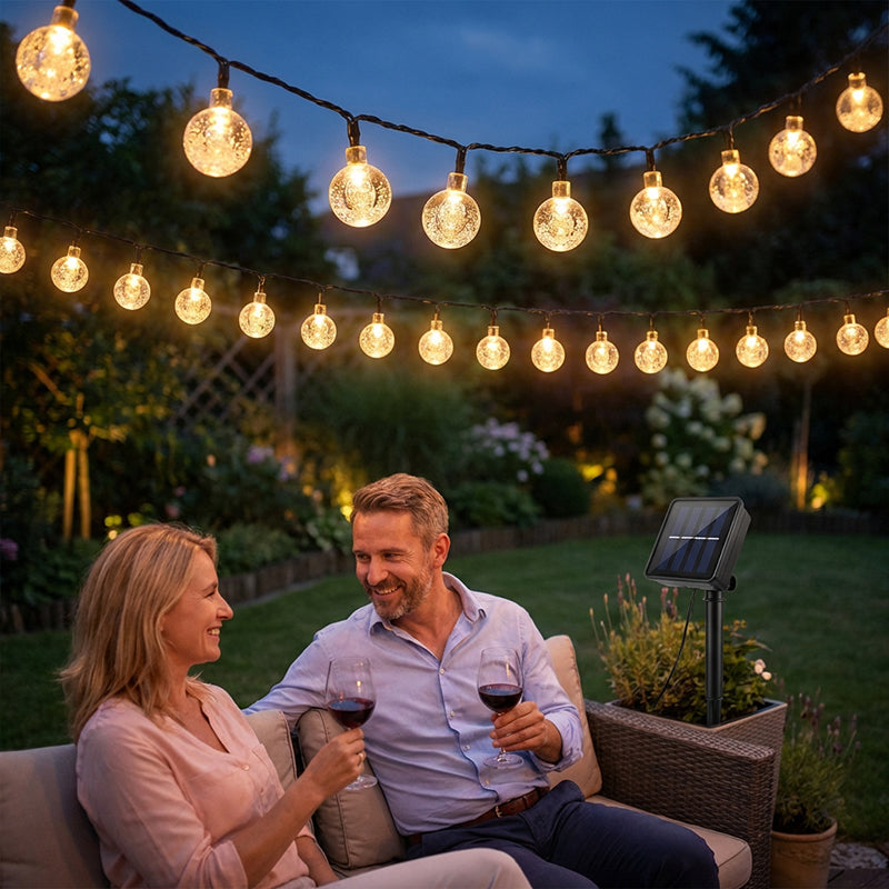 🔥Solange der Vorrat reicht 40 % Rabatt!🎉Wasserdichte Solar-Lichterkette mit Luftblasen für die Terrasse