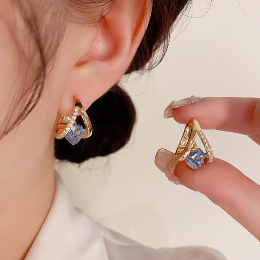 Gluschwein - 💍 50% RABATT! 💖 Elegante V-Form Herz-Anhänger Creolen – Delikat Design, Hypoallergena & Perfekt För Romantiska Tillfällen Eller Vardagslyx ✨