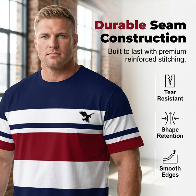 Lässiges Herren-Set aus farblich abgesetztem T-Shirt und Shorts