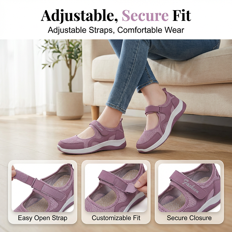 Gluschwein - Leichte, lässige Damen-Flachschuhe aus Mesh