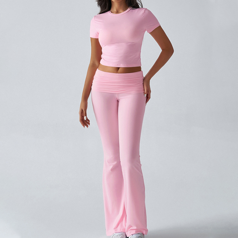 Gluschwein - 🌺 LIMITIERT: 49% RABATT! 🔥 Zweiteiliges Damen-Set aus ausgestelltem Oberteil und Hose💖