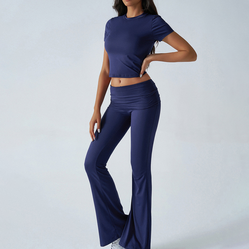 Gluschwein - 🌺 LIMITIERT: 49% RABATT! 🔥 Zweiteiliges Damen-Set aus ausgestelltem Oberteil und Hose💖