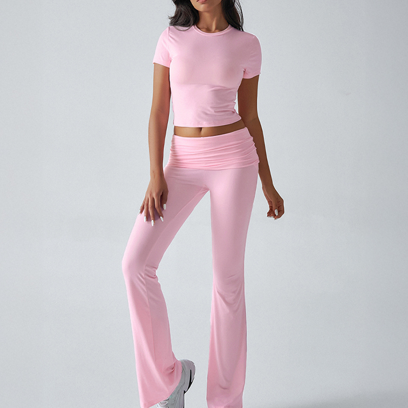 Gluschwein - 🌺 LIMITIERT: 49% RABATT! 🔥 Zweiteiliges Damen-Set aus ausgestelltem Oberteil und Hose💖