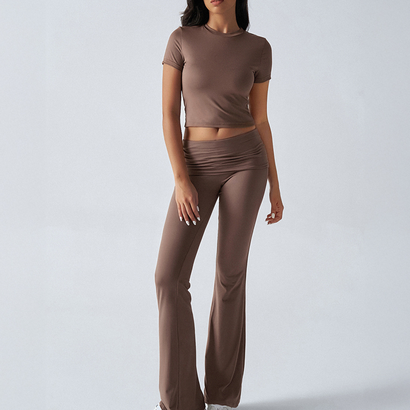 Gluschwein - 🌺 LIMITIERT: 49% RABATT! 🔥 Zweiteiliges Damen-Set aus ausgestelltem Oberteil und Hose💖