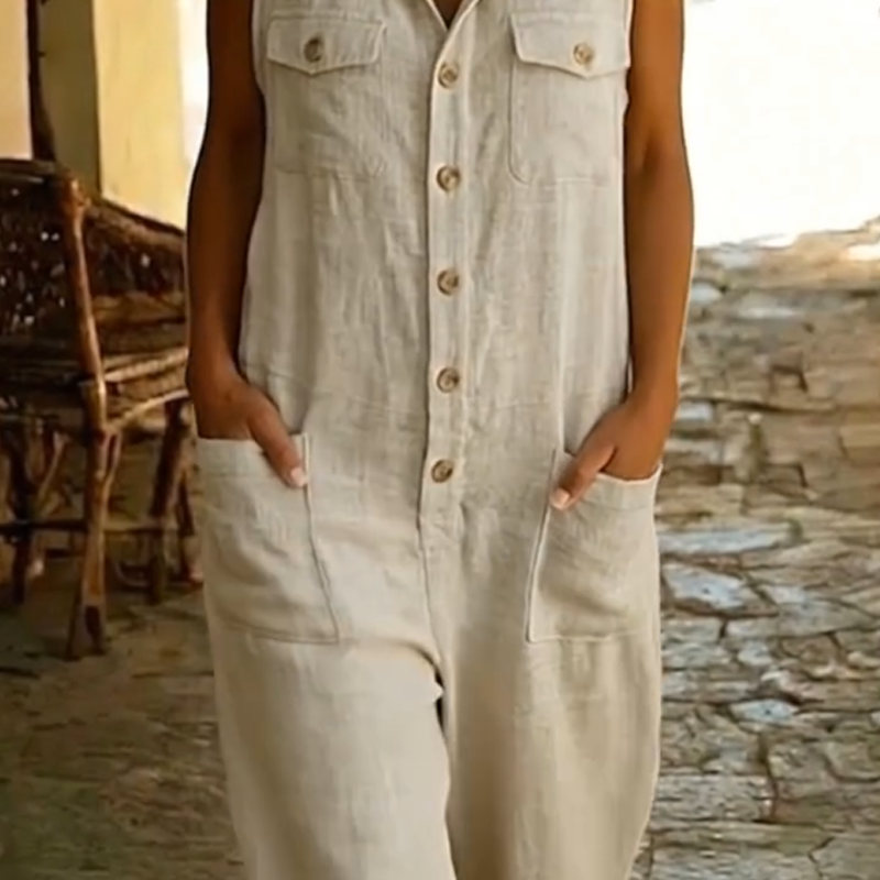 🎁2026 Neuheiten 55 % Rabatt💥Lässiger, ärmelloser Jumpsuit mit Kapuze für Damen