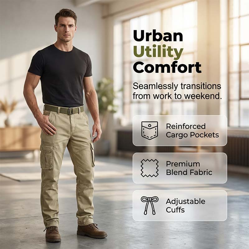 🩳🔧 50% RABATT! Klassische taktische Cargohose für Herren – Robust, funktional & mit vielen Taschen für Arbeit & Abenteuer 🌲