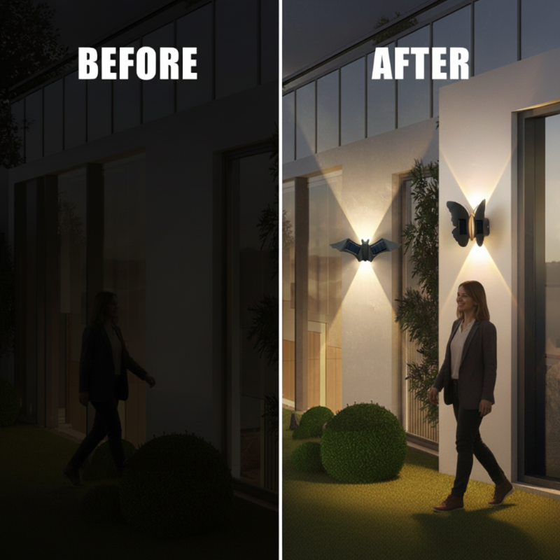 🔥Solange der Vorrat reicht 40 % Rabatt!🎉Wasserdichte LED-Wandleuchte mit Solarstromversorgung