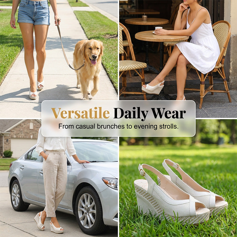 👡 LIMITED-TIME 49% RABATT! 🌸 Damen-Keilsandalen mit Zehensteg – Plattform, Atmungsaktiv, Rutschfeste Sohle 🌴