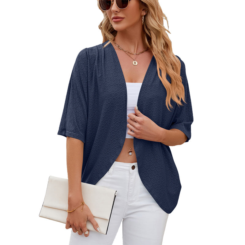 🌺 LIMITIERT: 49% RABATT! 🔥 Lässige, weiche Strickjacke mit halben Ärmeln für Damen