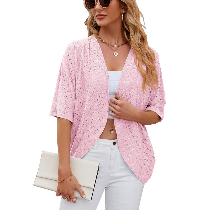 🌺 LIMITIERT: 49% RABATT! 🔥 Lässige, weiche Strickjacke mit halben Ärmeln für Damen