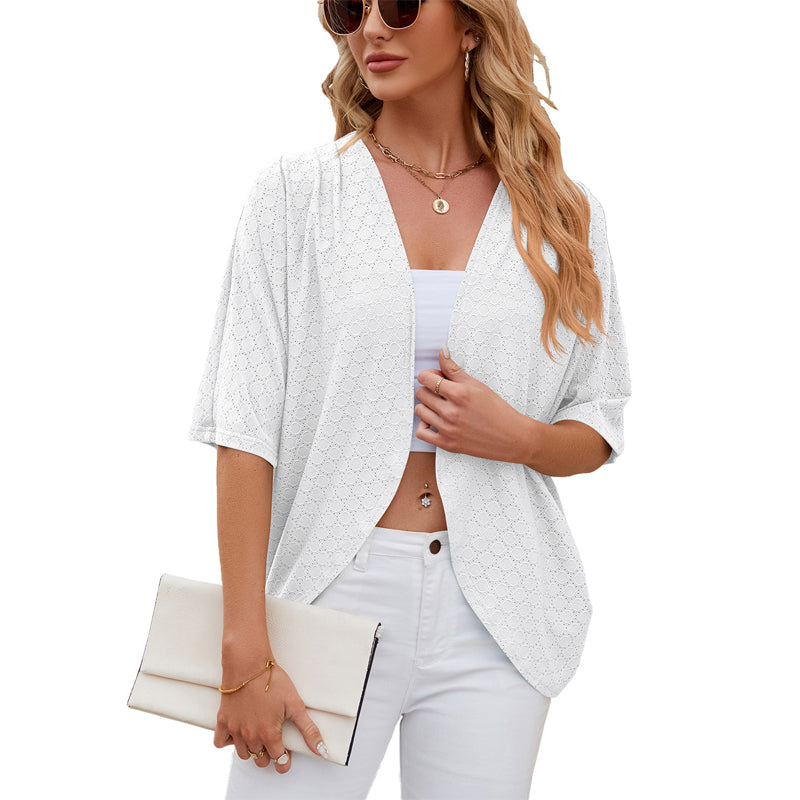 🌺 LIMITIERT: 49% RABATT! 🔥 Lässige, weiche Strickjacke mit halben Ärmeln für Damen