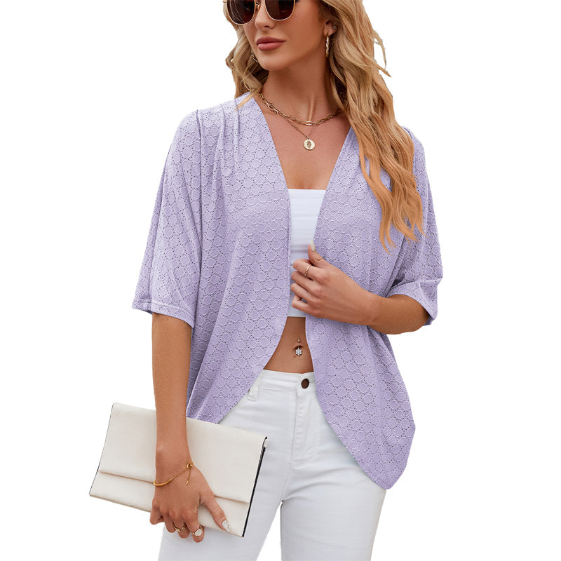 🌺 LIMITIERT: 49% RABATT! 🔥 Lässige, weiche Strickjacke mit halben Ärmeln für Damen
