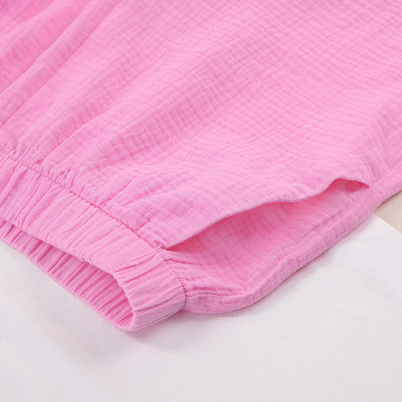 🌺 LIMITIERT: 49% RABATT! 🔥 Hemd mit Knopfleiste und Shorts, 2-teiliges Set