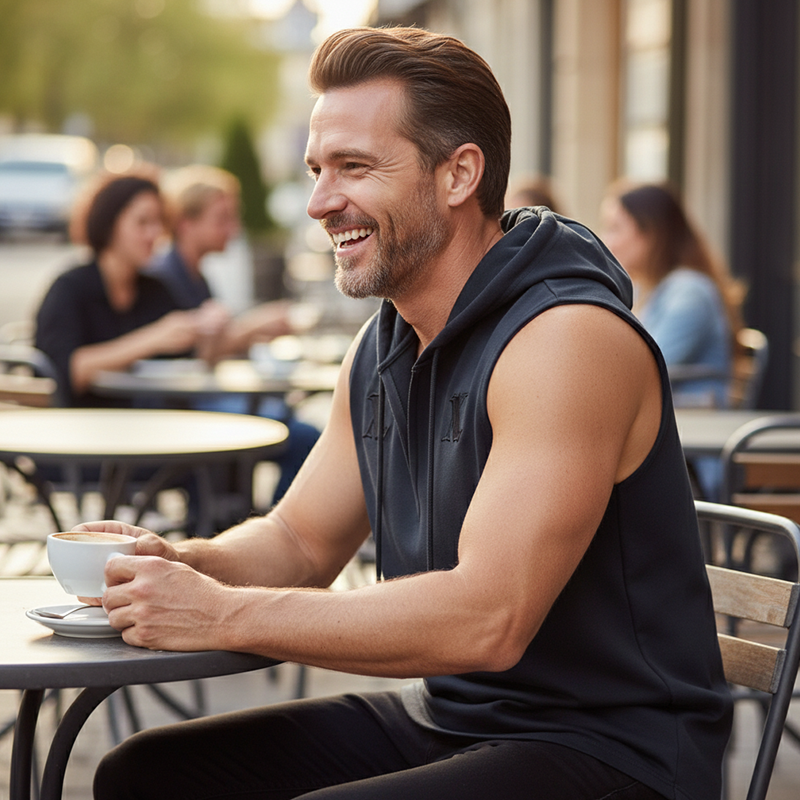 👕 50% RABATT! 🏋️‍♂️ Herren Ärmelloses Workout-Hoodie-Tank-Top – Mjukt Tyg, Kapuschong & Perfekt För Gym, Löpning Eller Chilliga Dagar Hemma 🏃