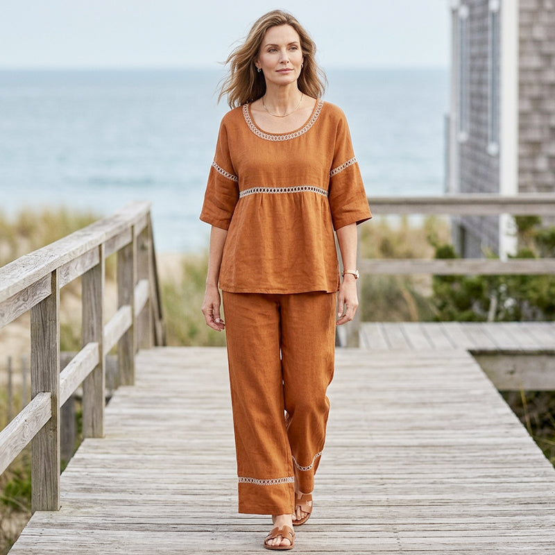 Gluschwein - 👕👖 2026 HEISSER VERKAUF – 50% RABATT! Figurbetontes Sommer-Chic-Set aus atmungsaktivem Stoff – Über 50K+ verkauft! 🥳