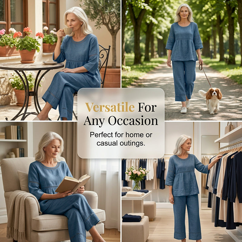Gluschwein - 👕👖 2026 HEISSER VERKAUF – 50% RABATT! Figurbetontes Sommer-Chic-Set aus atmungsaktivem Stoff – Über 50K+ verkauft! 🥳