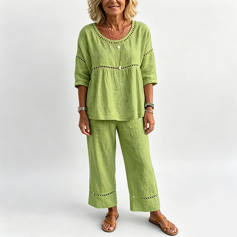 Gluschwein - 👕👖 2026 HEISSER VERKAUF – 50% RABATT! Figurbetontes Sommer-Chic-Set aus atmungsaktivem Stoff – Über 50K+ verkauft! 🥳