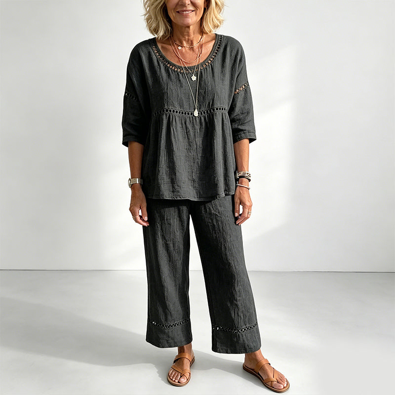 Gluschwein - 👕👖 2026 HEISSER VERKAUF – 50% RABATT! Figurbetontes Sommer-Chic-Set aus atmungsaktivem Stoff – Über 50K+ verkauft! 🥳
