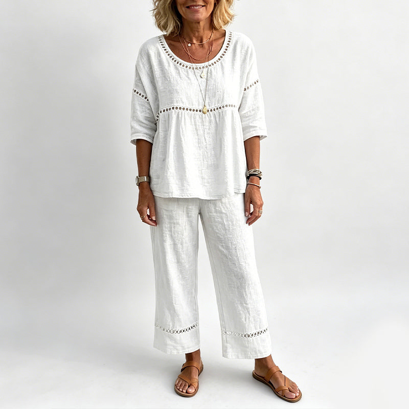 Gluschwein - 👕👖 2026 HEISSER VERKAUF – 50% RABATT! Figurbetontes Sommer-Chic-Set aus atmungsaktivem Stoff – Über 50K+ verkauft! 🥳
