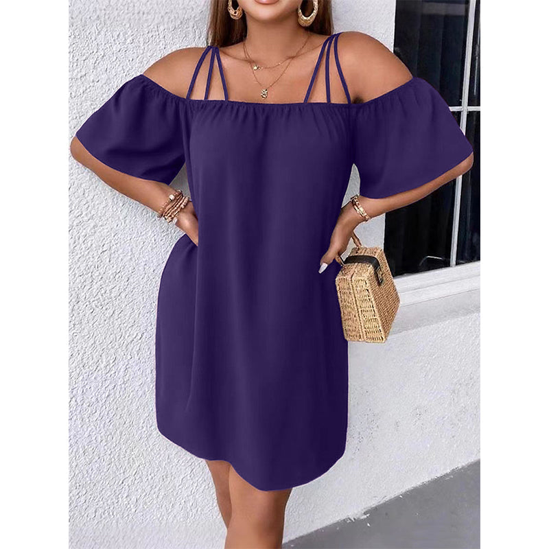 🔥HEISSER VERKAUF 49% RABATT!👗 Elegantes, einfarbiges Minikleid für Damen